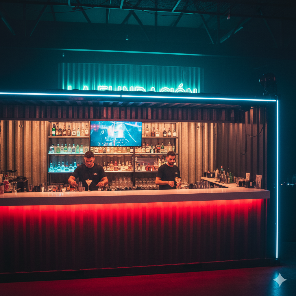 Barra de bar con servicio