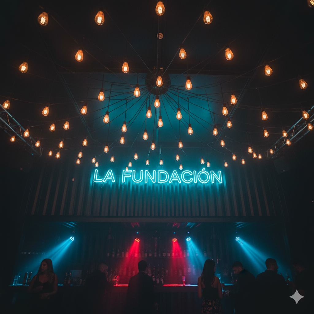 Decoración con luces cálidas tipo bombilla